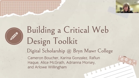 Thumbnail for entry Building a Critical Web Design Toolkit