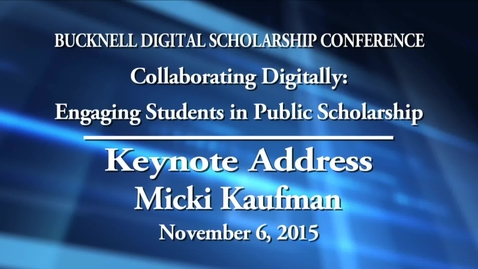 Thumbnail for Micki Kaufman BUDSC15 Keynote