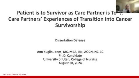 Thumbnail for Dissertation Defense of Annie Jones - August 30th, 2024 - 12 PM