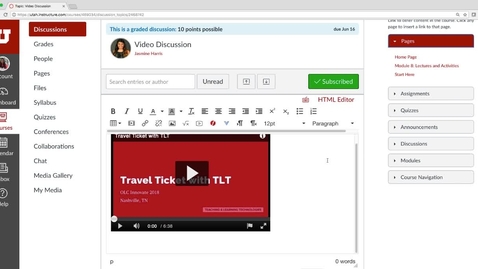 Thumbnail for How to Submit Video to a Discussion