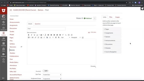 Thumbnail for Setting Up A ProctorU Review Exam