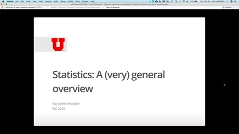 Thumbnail for MST 6600 - Applied Statistics - General Overview (part I)
