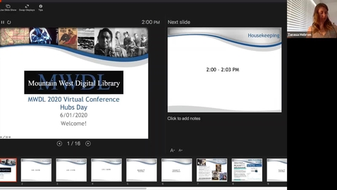 Thumbnail for entry Mountain West Digital Library 2020 Summer Virtual Conference - Day 1 Recording