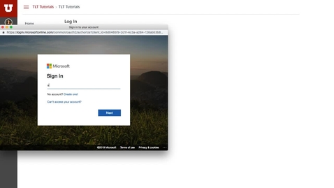 Thumbnail for O365 Login through Canvas