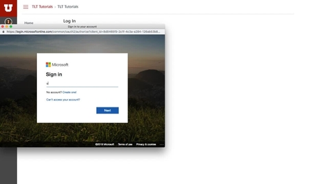 Thumbnail for entry O365 Login through Canvas