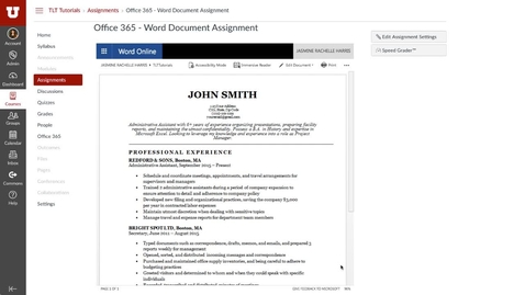 Thumbnail for O365 Assignment Set up