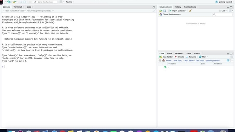 Thumbnail for getting started with R Studio - updated June 2020