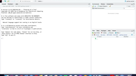 Thumbnail for entry getting started with R Studio - updated June 2020