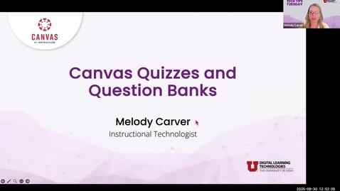 Thumbnail for Canvas Quizzes and Banks