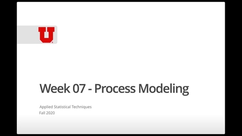 Thumbnail for entry week07 process modeling