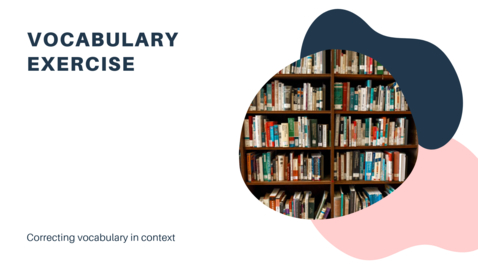 Thumbnail for Correcting vocabulary in context