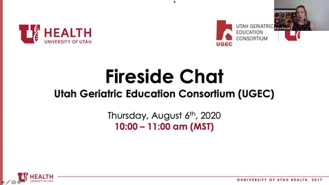 Thumbnail for entry Getting the Help You Need: Community Resources for Caregivers - UGEC Fireside Chat