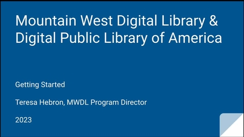 Thumbnail for MWDL and DPLA Tutorial 2023