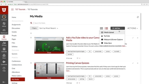 Thumbnail for Upload a Video File to your Canvas My Media