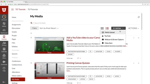 Thumbnail for entry Upload a Video File to your Canvas My Media