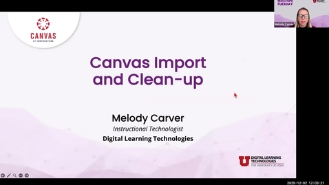 Thumbnail for Canvas Import and Clean up