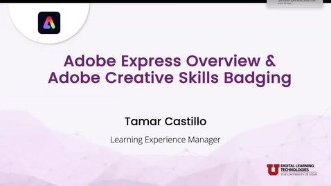Thumbnail for Adobe Express and Badging