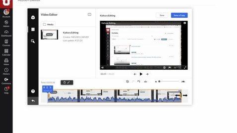 Thumbnail for MyMedia/Kaltura Video Editing and Captions