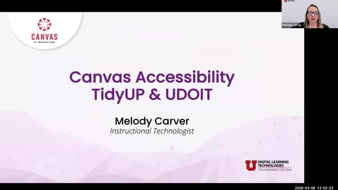 Thumbnail for TidyUP and UDOIT Accessibility Training