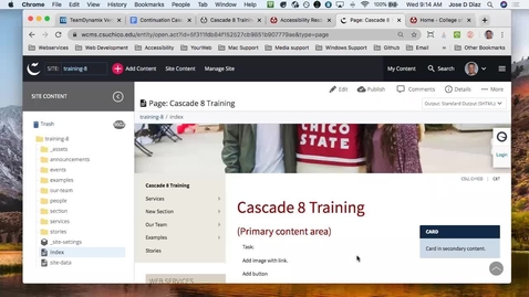 Thumbnail for Continuation Cascade Training with Siteimprove Tutorial - April 22, 2020
