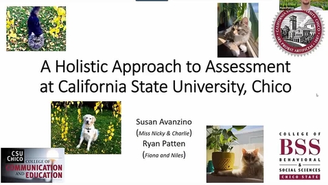 Thumbnail for Go Virtual Day 2 Intro, Raffle - A Holistic Approach to Assessment at CSU Chico (Ryan Patten &amp; Susan Avenzino)