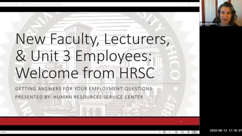 Thumbnail for R03 HRSC Welcome for New Unit 3 Employees