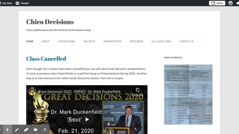 Thumbnail for OLLI Chico Great Decisions Website Resources &amp; Information
