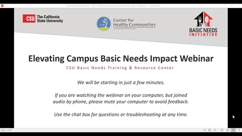 Thumbnail for Elevating Campus Basic Needs Impact