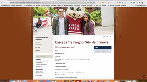 Thumbnail for Cascade Training - June 22, 2020
