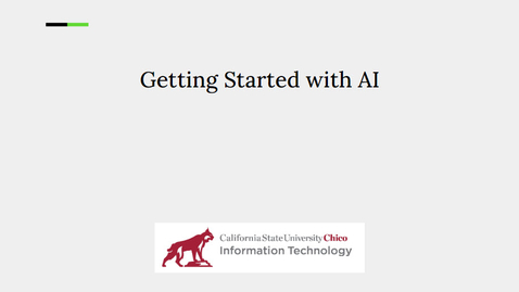 Thumbnail for Getting Started with AI