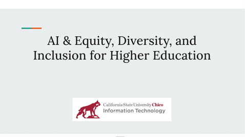 Thumbnail for AI - Equity, Diversity, &amp; Inclusion