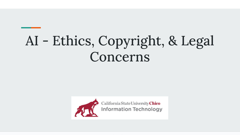 Thumbnail for AI - Ethics, Copyright, &amp; Legal Concerns