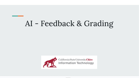 Thumbnail for AI for Feedback &amp; Grading