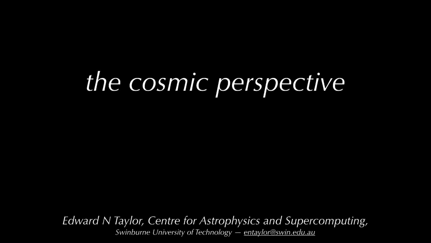 The Cosmic Perspective (Free Astronomy Public Lectures)