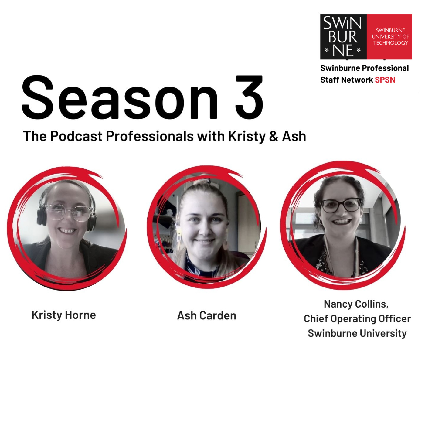 Episode 14: Season 3 We’re Back!  Featuring Nancy Collins COO Swinburne episode artwork