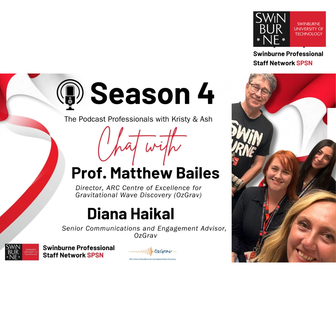 Episode 18: Professor Matthew Bailes: A Cosmic Journey with The Swinburne Professional Staff Podcast episode artwork