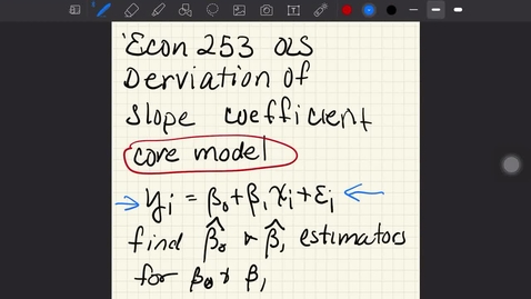 Thumbnail for entry OLS derivation of slope coefficient