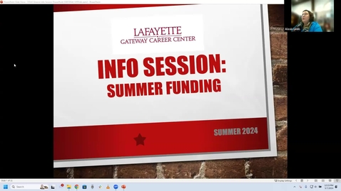 Thumbnail for entry Summer 2024 Internship Stipend Information Session