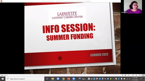 Thumbnail for entry Summer Stipends Information Session 2022