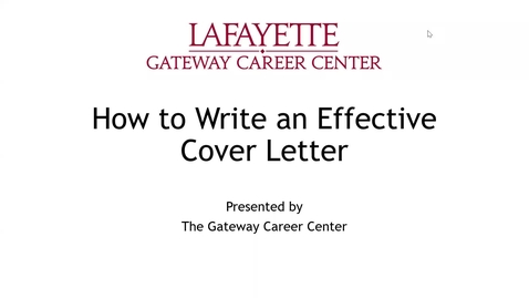 Thumbnail for entry How to Write an Effective Cover Letter