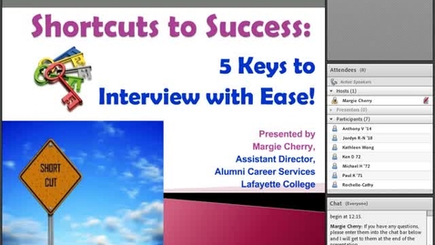 Thumbnail for entry Lunch &amp; Learn -Shortcuts to the 5 Keys of Interviewing with Ease