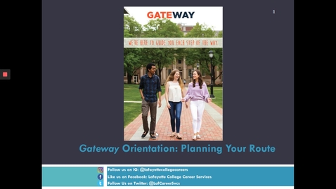 Thumbnail for entry Virtual First Year Gateway Orientation (Spring 2020)