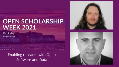 Thumbnail for entry OSW2021: Enabling research with Open Software and Data