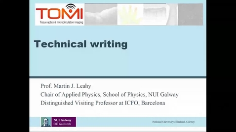 Thumbnail for entry Martin Leahy Seminar on Technical Writing