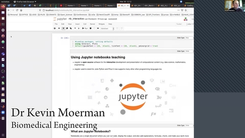 Thumbnail for entry CSE Teachmeet: Dr Kevin Moerman - &quot;Jupyter notebooks: Enhancing the interactive nature of live coding lectures&quot;