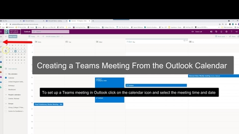 Thumbnail for entry Teams meeting via Outlook calendar