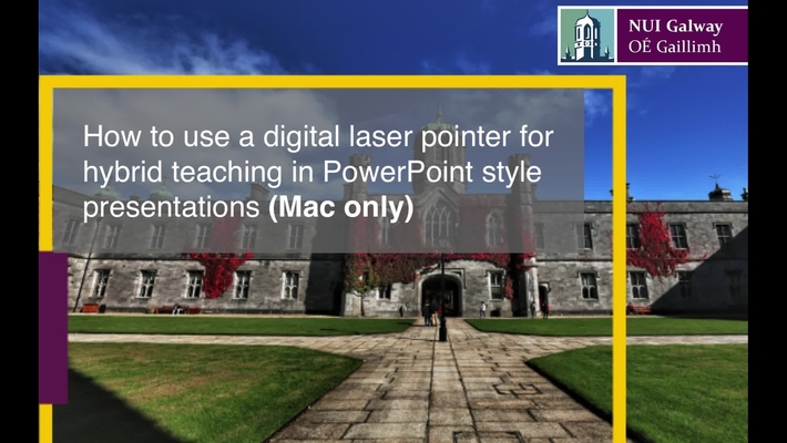 [Mac Only!] How to use a digital laser pointer for hybrid teaching in PowerPoint style presentations using an iPhone or iPad as a remote.