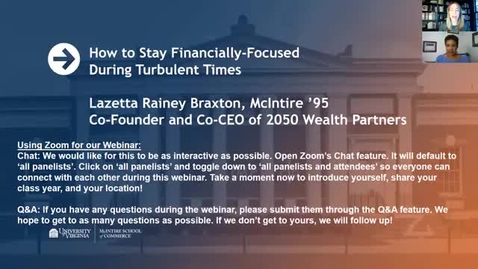 Thumbnail for entry How to Stay Financially-Focused During Turbulent Times with Lazetta Rainey Braxton (McIntire '95)