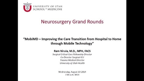 Thumbnail for MobiMD—Improving the Care Transition From Hospital to Home Through Mobile Technology