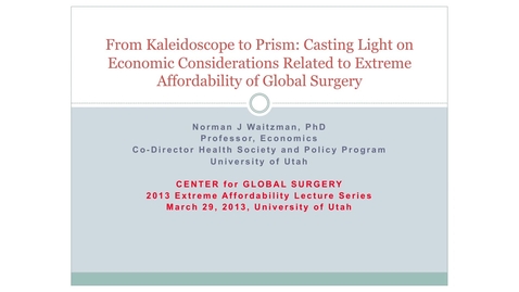 Thumbnail for Norman Waitzman, PhD